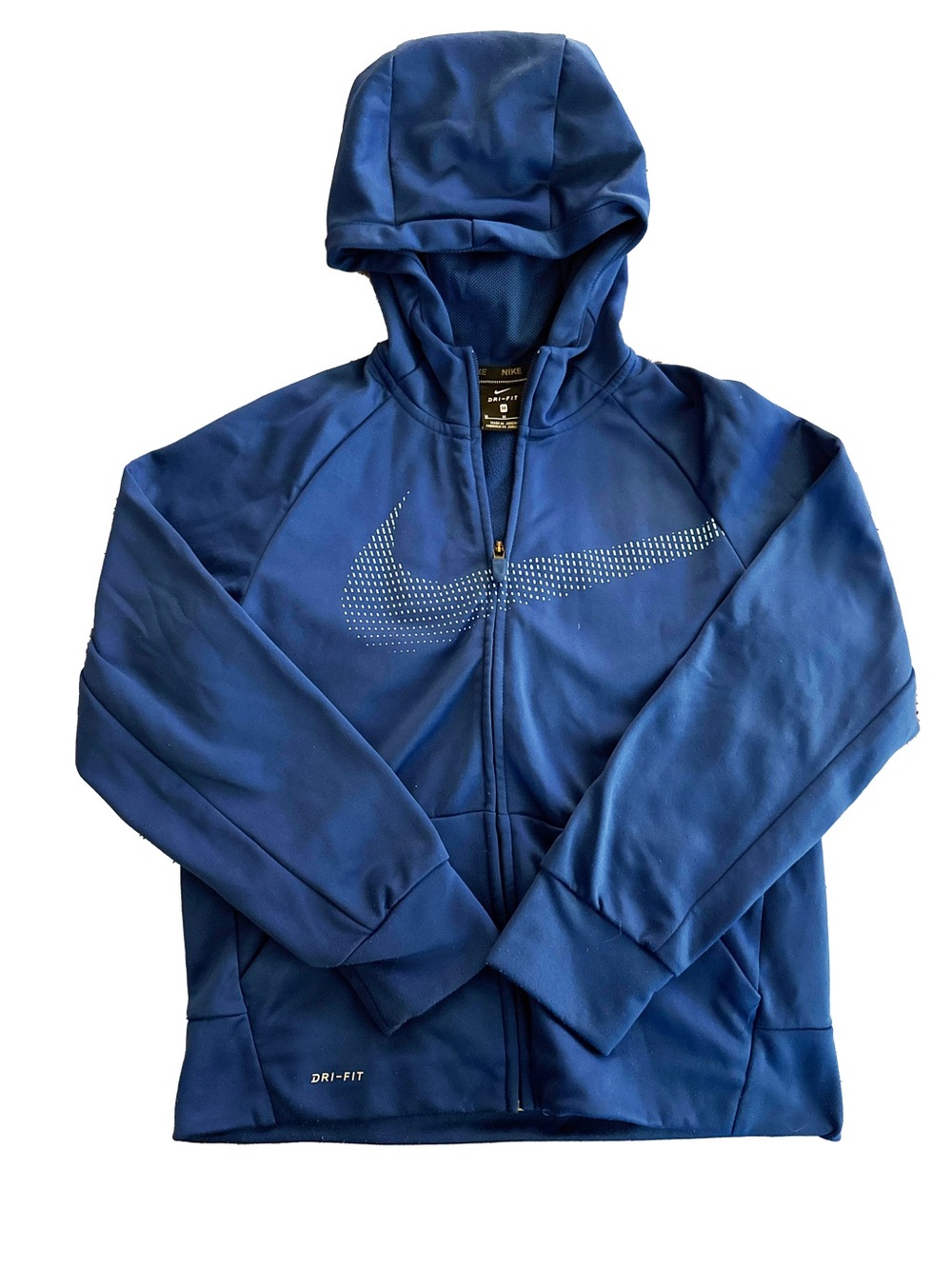 Nike Kids Blue Dri-FIT Full-Zip Hoodie M EUC